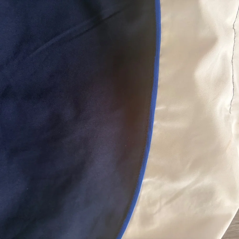 Nike Mens Dri-FIT Track Jacket Navy Blue White Full Zip Windbreaker Medium‎